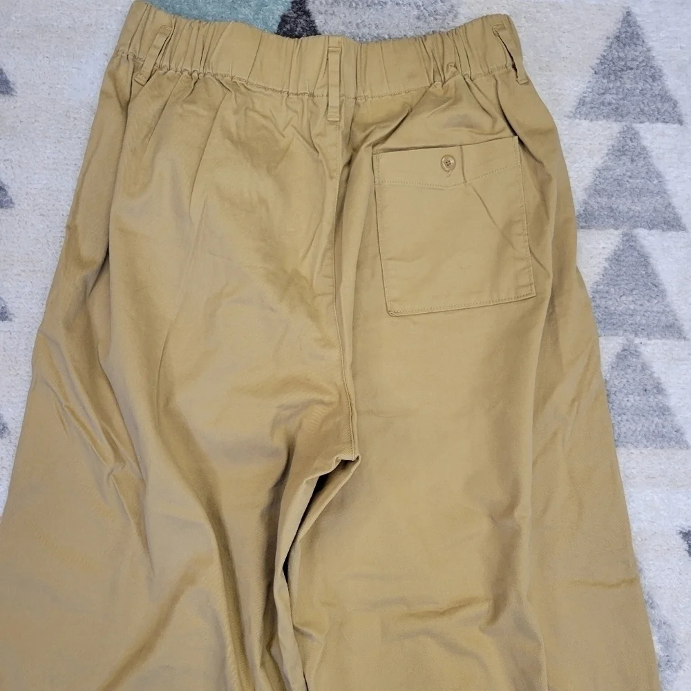 J. Crew Wide Leg Pull On Chino Pants Large Tall / Long Length